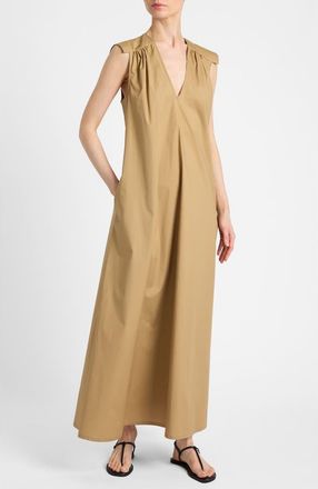 Santorelli Niu Cap Sleeve Maxi Dress in Chai at Nordstrom, Size X-Large
