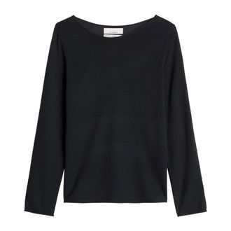 Marc O'Polo Slim Knit Pullover - Dames - Longsleeves - Blauw - M - Wol - Tops