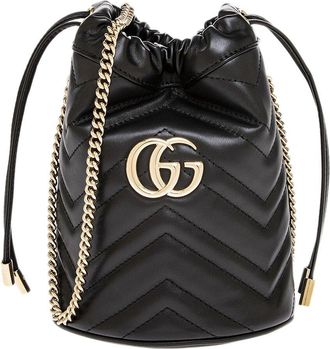 Gucci Gg Marmont Small Leather Bucket Bag