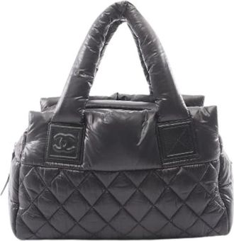 Chanel Pre-owned Coco Cocoon Nylon Leather Handbag - Dames - Vintage Handtas - Zwart - ONE Size - Nylon - Vintage