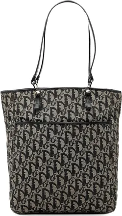 Dior Pre-owned Womens Oblique Canvas Tote - Black Textile - One Size