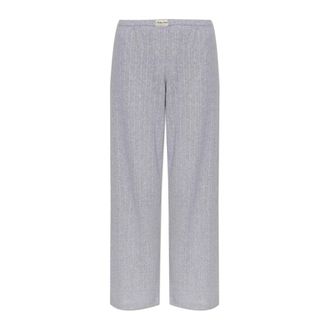 Sporty & Rich Broeken, Dames, Grijs, M, Katoen, Cotton Loose-fit Broeken