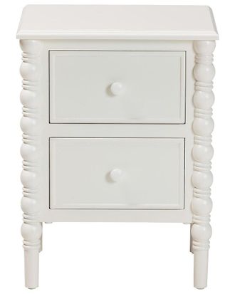 Baxton Studio Malinda Classic 2-Drawer End Table With Spindle Legs