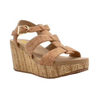 Volatile Womens Crimini Wedge Sandal In Cork