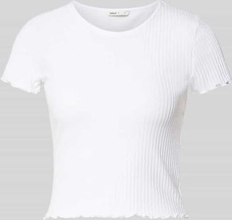 Only Slim Fit T-Shirt mit Viskose-Anteil Modell EMMA in Weiss, Gr&ouml;&szlig;e XL