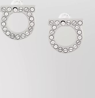 Ferragamo crystal-embellished stud earrings