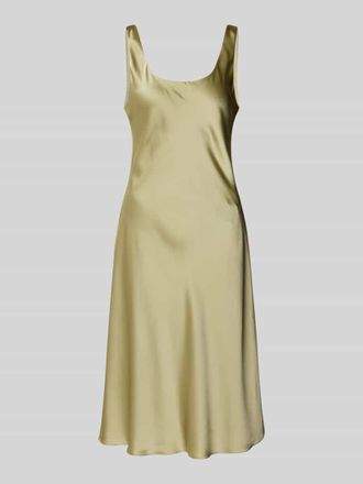 Lauren Ralph Lauren Knielanges Kleid mit Rundhalsausschnitt Modell CARESHA in Apfel, Gr&ouml;&szlig;e 44