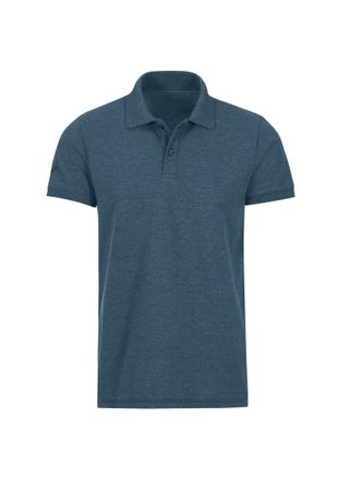 Trigema Poloshirt TRIGEMA TRIGEMA Slim Fit Poloshirt aus DELUXE-Piqu&eacute;, Damen, Gr. XL, blau (jeans, melange), 100% Baumwolle, Basic, Shirts Poloshirt