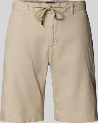 Fynch-Hatton Fynch-Hatton Regular Fit Bermudas aus Baumwoll-Leinen-Mix Modell COLI in Stein, Gr&ouml;&szlig;e XXL