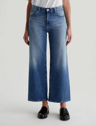 AG - Adriano Goldschmied Saige Wide Leg Crop Jean In Bell Canyon