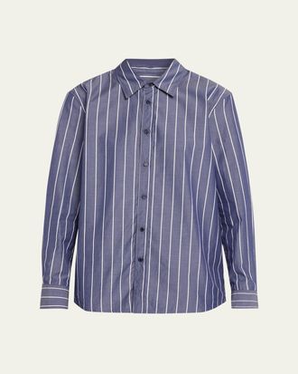 Nili Lotan Raphael Classic Striped Button-Down Shirt
