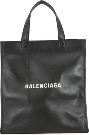 Balenciaga Black Leather Handbag Tote Bag (Pre-Owned)