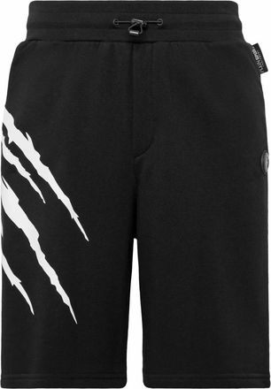 Plein Sport Sport Shorts Scratch - Heren - Korte sportbroeken - Zwart - XS - Katoen - Fitness