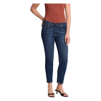 Kocca Cropped Jeans, female, Blue, Size: 2XL Above Ankle Slimfit Trousers