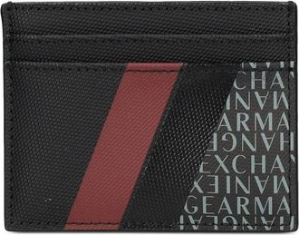 A|X Armani Exchange logo-detail card holder - Black