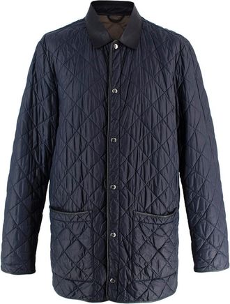 Dunhill Navy Quilted Jacket Size S