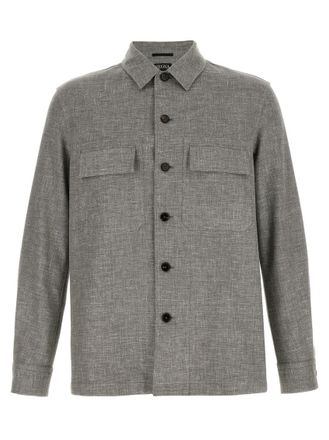 Ermenegildo Zegna Grey Regular Woven Shirt