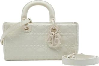 Dior Pre-owned Quilted Satchel - Dames - Vintage Handtas - Wit - ONE Size - Leer - Vintage