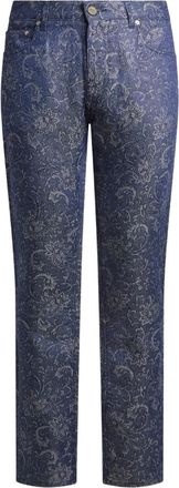 Etro Jeans con stampa paisley - Blu