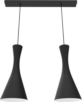 Lumicom Jaqueline L&aacute;mpara De Techo Lineal Negro Hoja