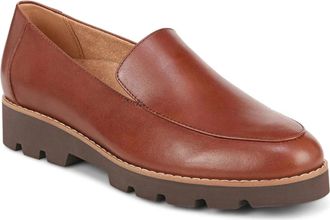 Vionic Kensley Loafers Brown Patent Leather Slip-On Shoes HAWK710