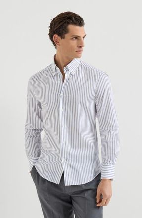 Brunello Cucinelli Button-down collar shirt in White at Nordstrom, Size Xxx-Large Eu