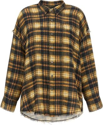 R13 Overhemden, Dames, Veelkleurig, S, Katoen, Oversized Check Shirt