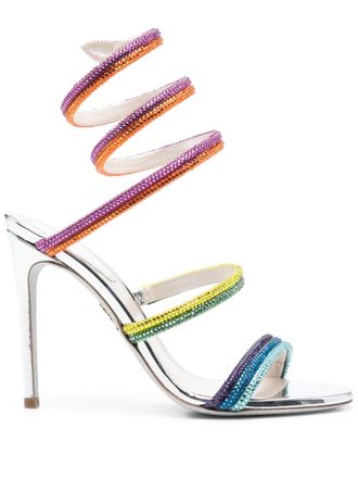 Rene Caovilla Sandali 105mm in pelle - Blu