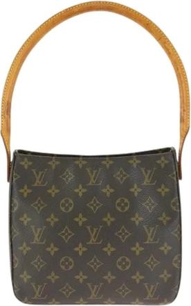 Louis Vuitton Pre-owned Shoulder Bags, female, Brown, Size: ONE SIZE Pre-owned Looping MM Monogram Shoulder Bag