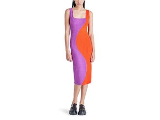 Steve Madden Cheryl Dress Womens Dress Red Orange : XS (US 0-2), Elastane/Polyester