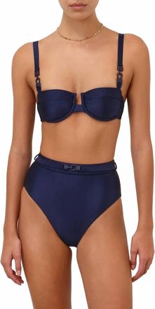 Zimmermann Womens Everly Trim Balconette Top In Navy