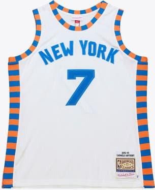 Mitchell & Ness Mens Mitchell & Ness Carmelo Anthony White New York Knicks 2015-16 Hardwood Classics Authentic Jersey at Nordstrom, Size Medium
