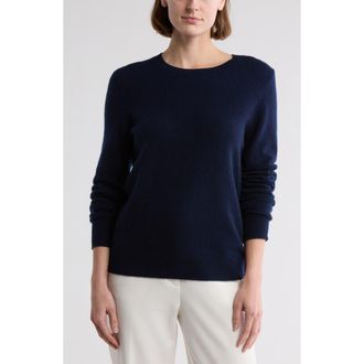Nordstrom Cashmere Crewneck Sweater in Navy Night at Nordstrom Rack, Size X-Small