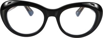 K&agrave;dor Capri New Glossy Black Gold Cat-Eye Sunglasses