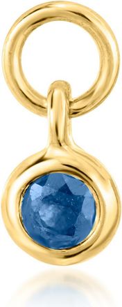 RS Pure by Ross-Simons Bezel-Set Sapphire Hoop Charms in 14kt Yellow Gold