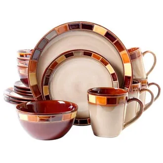 Gibson Home Casa Estebana 16 pc Dinnerware Set in Red at Nordstrom