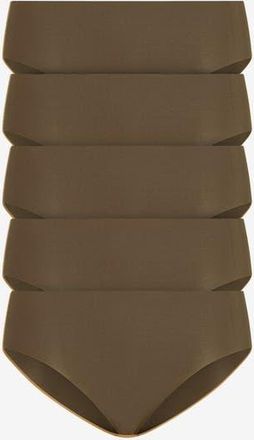 Commando Classic Solid Bikini 5-Pack in Mocha at Nordstrom, Size X-Small