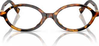 Miu Miu 0mu 01xv Acetate Oval Frame Sunglasses