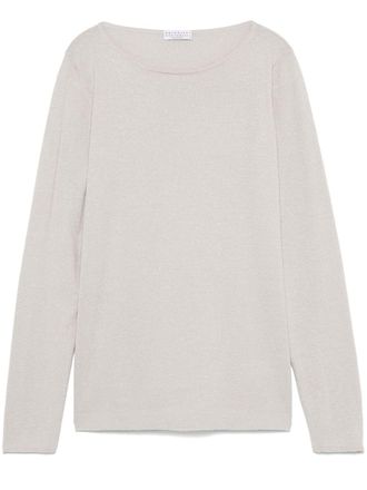 Brunello Cucinelli lurex-detailing sweater - Grey