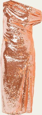 Toccin Audrey Sequined Asymmetrical Dress