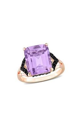 Delmar Rose de France Amethyst & Black Sapphire Ring in Purple at Nordstrom Rack, Size 9