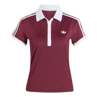 adidas (WMNS) adidas Tennis Classic Polo Shirt Asia Sizing Maroon KY8891
