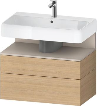 Duravit Duravit - Qatego Mueble Bajo Lavabo, 1 Extra&iacute;ble Y 1 Caj&oacute;n