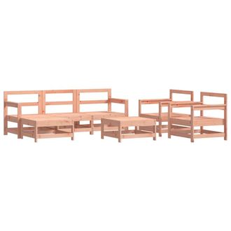 vidaXL Juego De Muebles De Jard&iacute;n 7 Pzas Madera Maciza Abeto Douglas Vidaxl