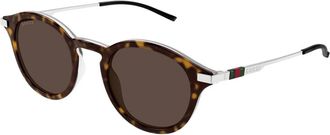 Gucci Stijlvolle Zonnebril - Heren - Zonnebrillen - Bruin - 48 MM - Accessoires