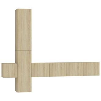 vidaXL Vidaxl - Set Muebles De Sal&oacute;n Tv 5 Pzas Madera Ingenier&iacute;a Roble Sonoma