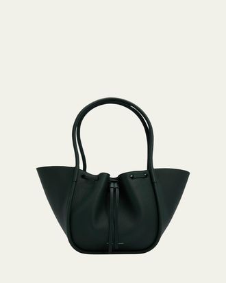 Proenza Schouler Large Ruched Pebbled Leather Tote Bag