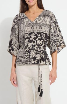 Lyss&eacute; Ipanema Mix Print Woven Shirt in Casa Da Musica at Nordstrom, Size X-Large