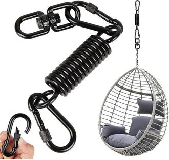 OEM Muelle Oscilante Para Silla Colgante, Silla Colgante Con 2 Mosquetones Y Gancho Giratorio De 360&deg;, Capacidad De Carga Del Mosquet&oacute;n De Hasta 250 Kg, M