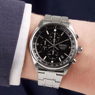 Seiko Uhren - Seiko Chronograph Herren Uhr Silber SSB379P1 - Gr. unisize - in Silber - für Damen